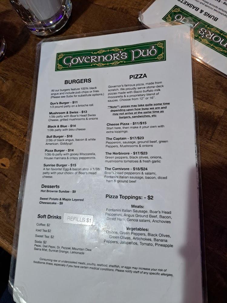 Governor's Pub Menu image 4